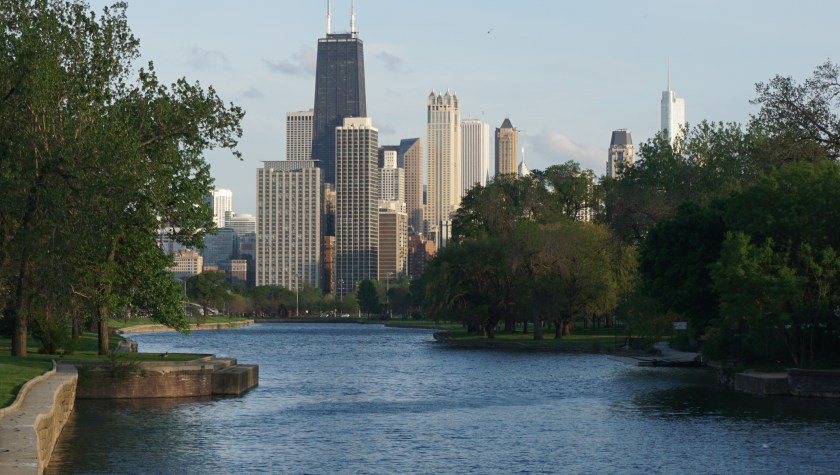 city view, Lake Michigan, John Hancock Building